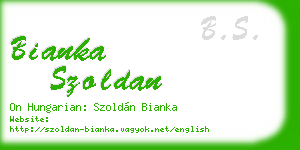bianka szoldan business card